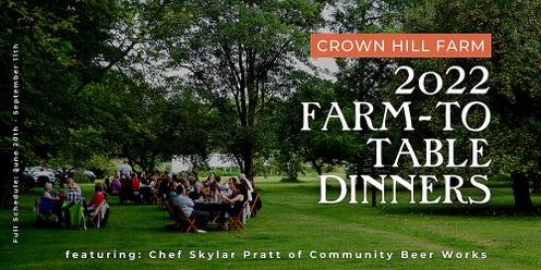 Farm-To-Table Dinner with Chef Skylar Pratt of Community Beer Works